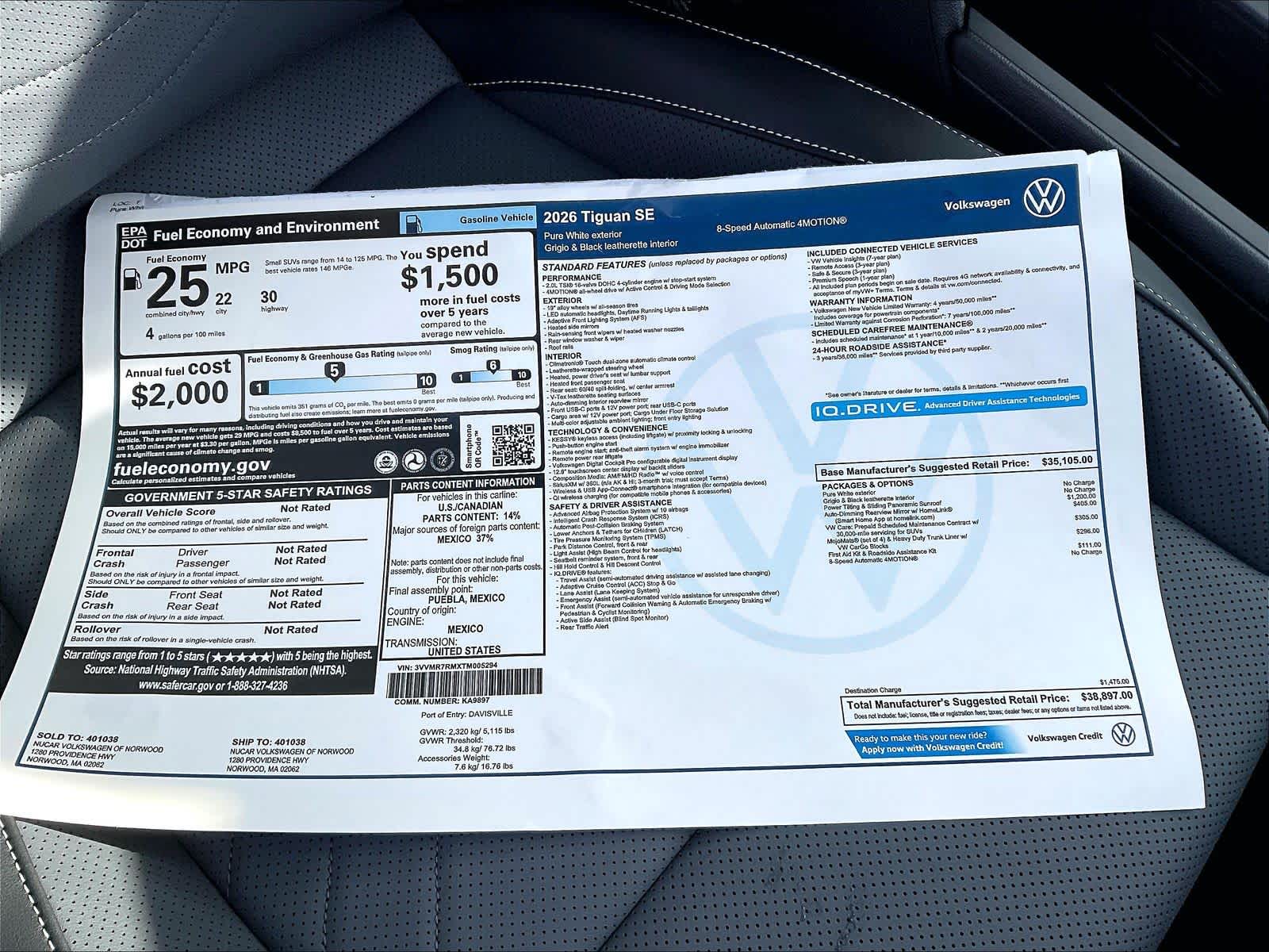 2026 Volkswagen Tiguan SE - Photo 18