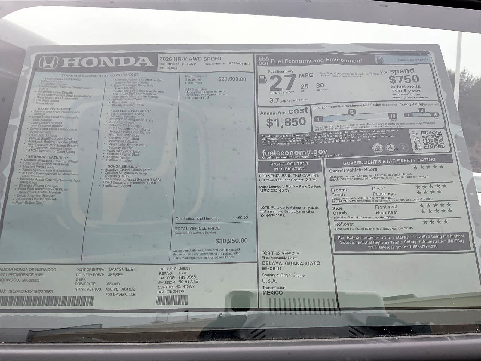 2026 Honda HR-V Sport - Photo 18