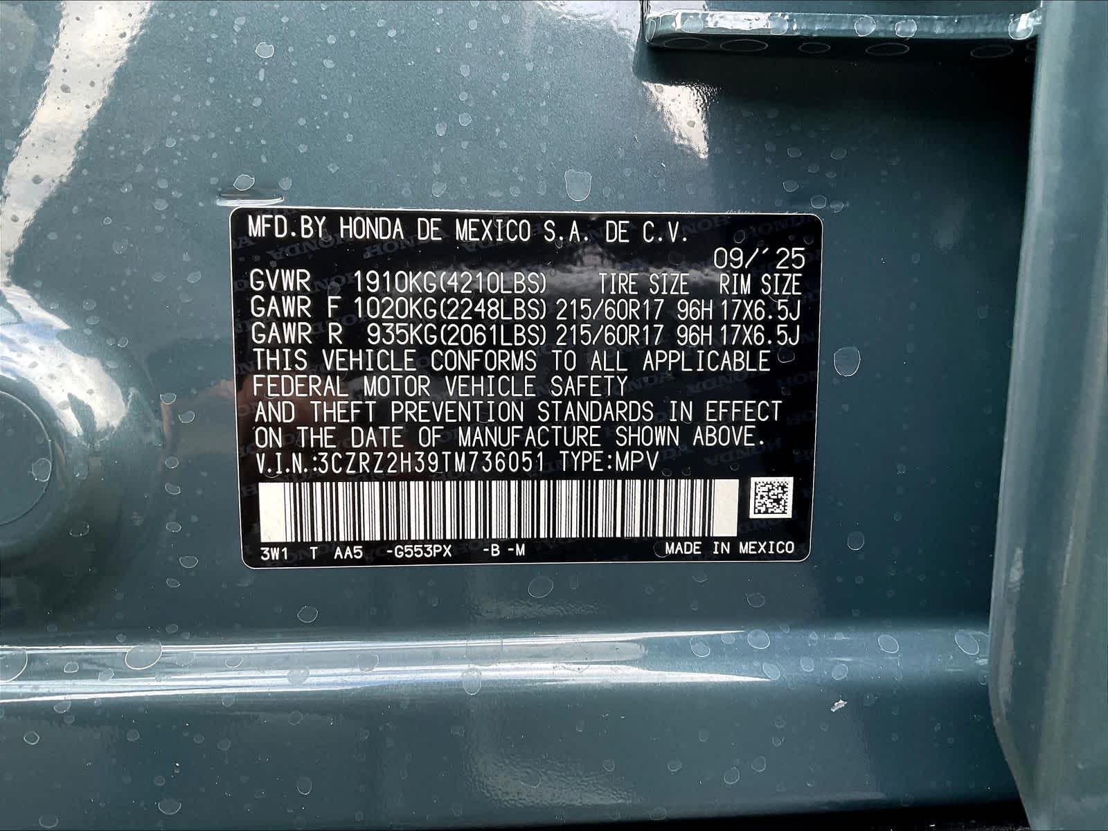 2026 Honda HR-V LX - Photo 17