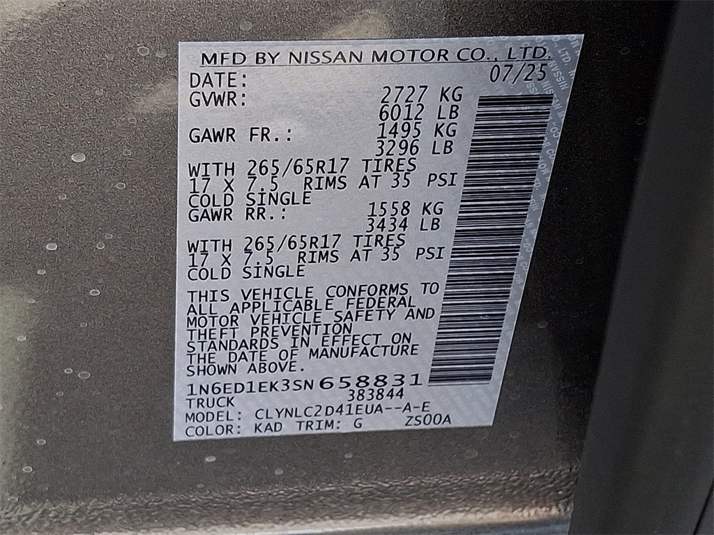 2025 Nissan Frontier SV - Photo 18