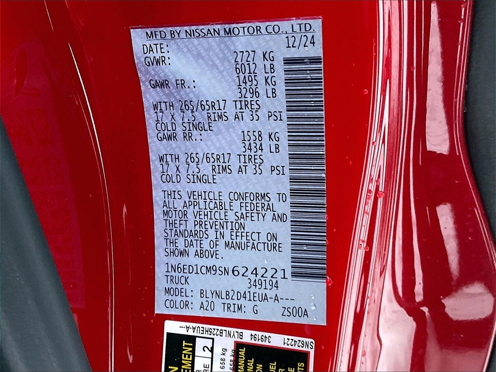 2025 Nissan Frontier SV - Photo 32